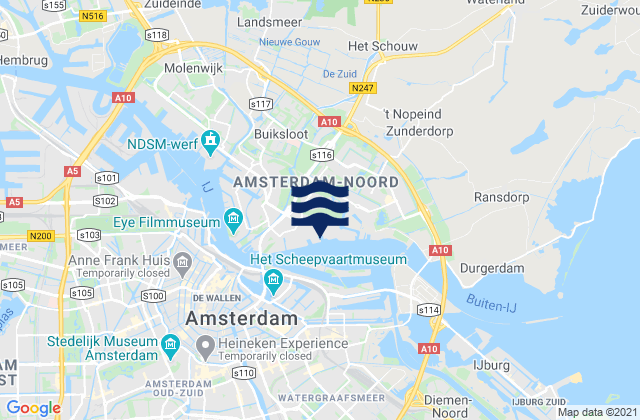 Mappa delle maree di Zaandijk, Netherlands