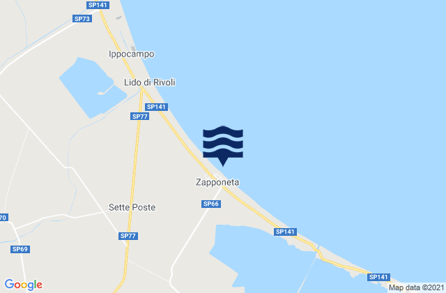 Mappa delle maree di Zapponeta, Italy