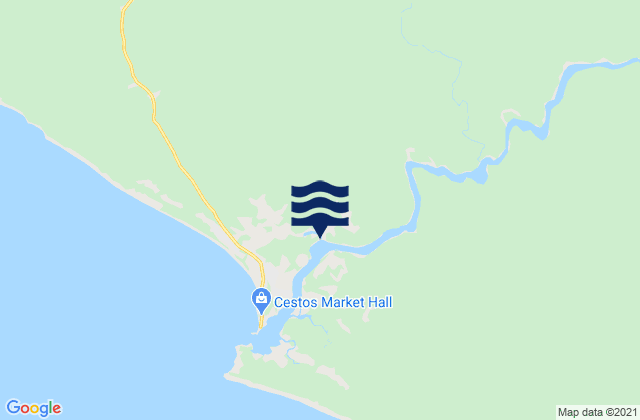 Mappa delle maree di Zarflahn District, Liberia