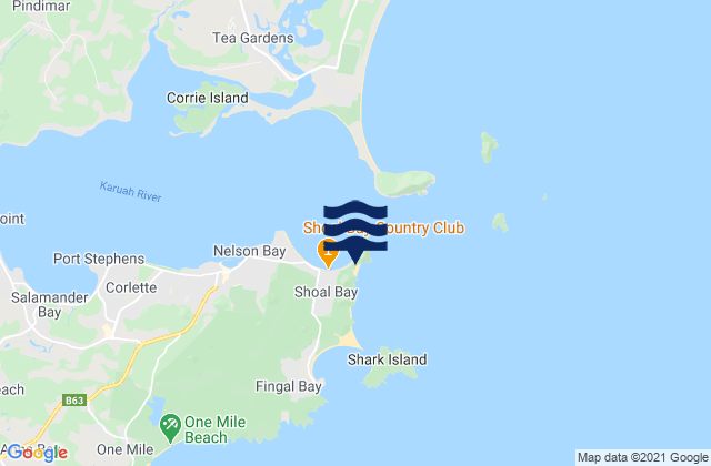 Mappa delle maree di Zenith Beach, Australia