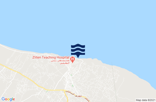 Mappa delle maree di Zliten, Libya