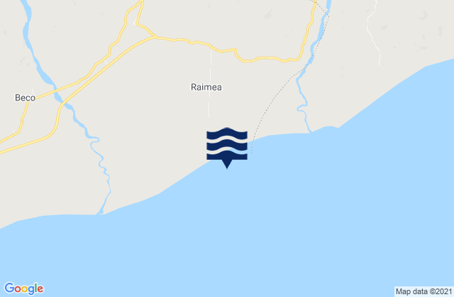 Mappa delle maree di Zumalai, Timor Leste