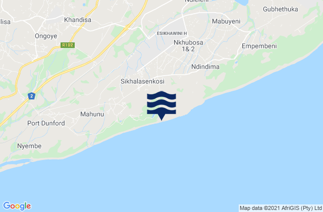 Mappa delle maree di eSikhaleni, South Africa