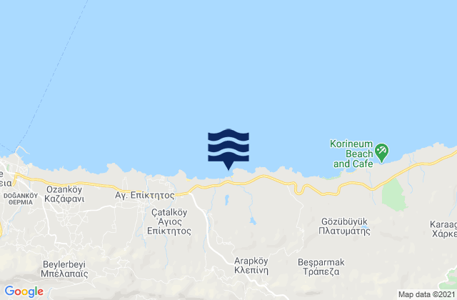 Mappa delle maree di Ágios Epíktitos, Cyprus
