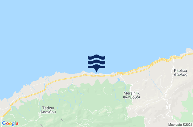 Mappa delle maree di Ágios Iákovos, Cyprus
