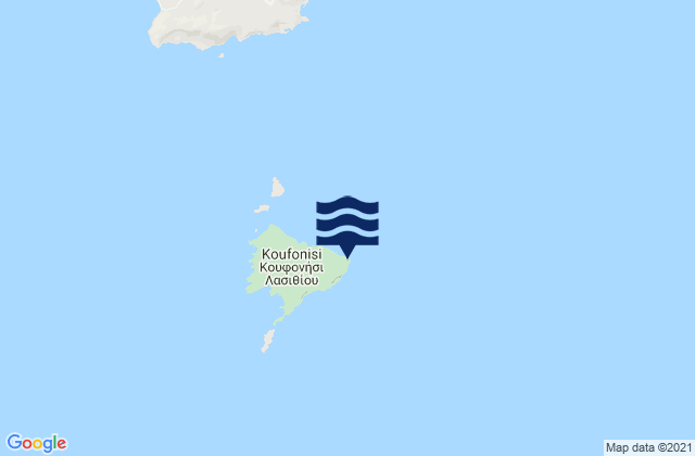 Mappa delle maree di Ákra Graías, Greece