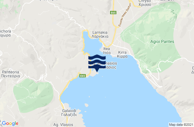 Mappa delle maree di Ákra Trípori, Greece