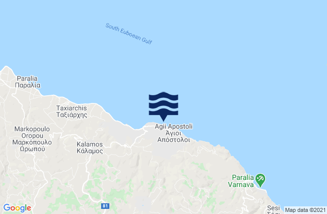 Mappa delle maree di Áyioi Apóstoloi, Greece