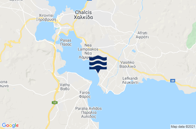 Mappa delle maree di Áyios Nikólaos, Greece