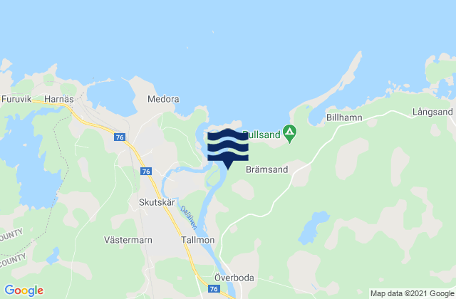 Mappa delle maree di Älvkarleby, Sweden