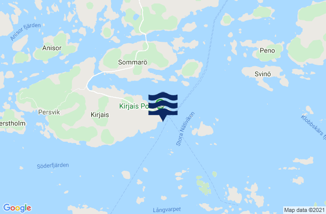 Mappa delle maree di Åboland-Turunmaa, Finland