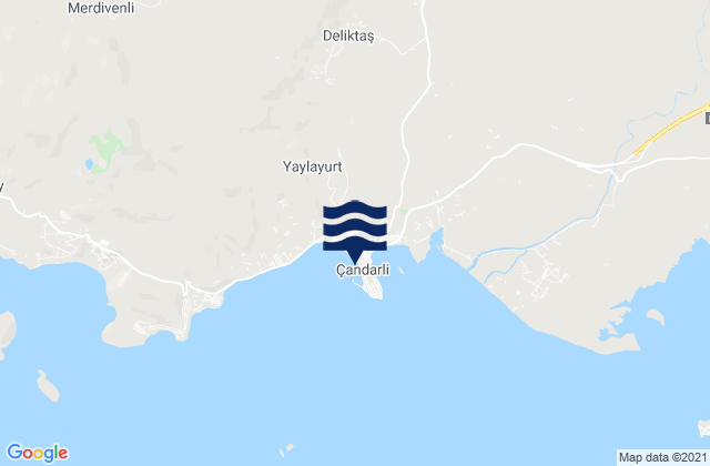 Mappa delle maree di Çandarlı, Turkey