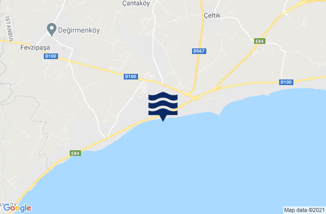 Mappa delle maree di Çanta, Turkey