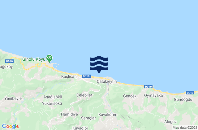 Mappa delle maree di Çatalzeytin, Turkey