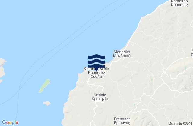 Mappa delle maree di Émponas, Greece