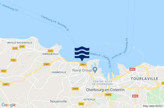 Mappa delle maree di Équeurdreville-Hainneville, France