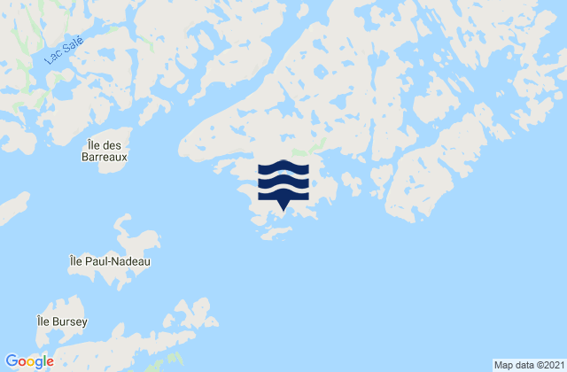 Mappa delle maree di Île Maurice, Canada