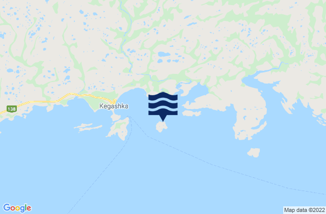 Mappa delle maree di Île Verte, Canada