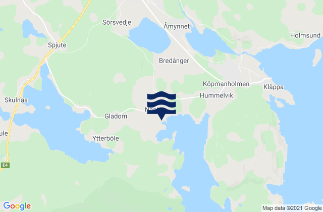 Mappa delle maree di Örnsköldsviks Kommun, Sweden