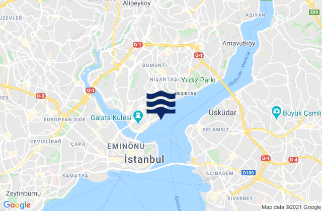 Mappa delle maree di İstanbul, Turkey