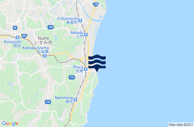 Mappa delle maree di Ōhara, Japan