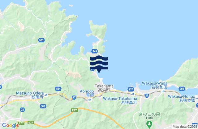 Mappa delle maree di Ōi-gun, Japan