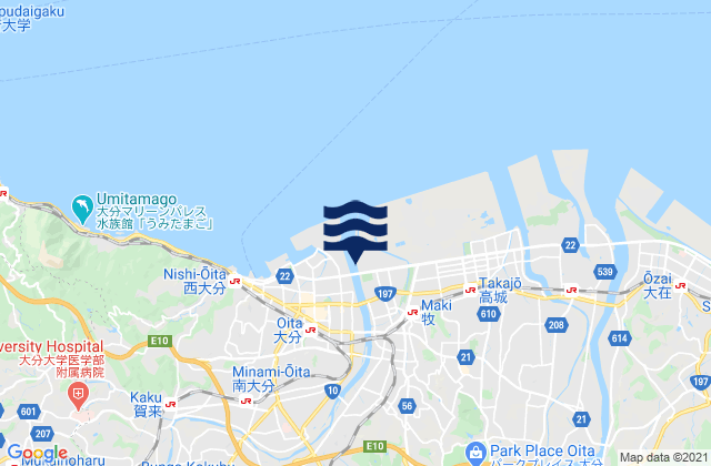 Mappa delle maree di Ōita-shi, Japan