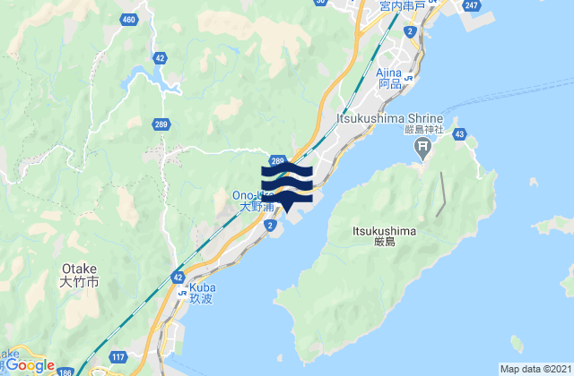 Mappa delle maree di Ōno-hara, Japan