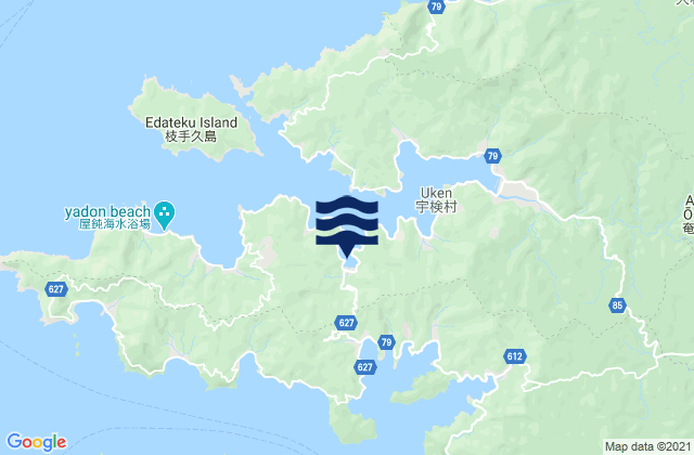 Mappa delle maree di Ōshima-gun, Japan
