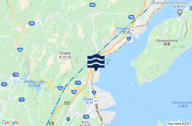 Mappa delle maree di Ōtake-shi, Japan
