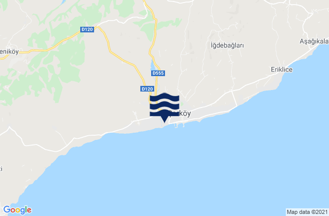 Mappa delle maree di Şarköy İlçesi, Turkey