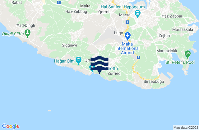 Mappa delle maree di Żurrieq, Malta