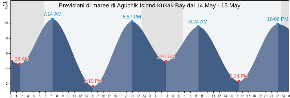 Maree di Aguchik Island Kukak Bay, Kodiak Island Borough, Alaska, United States