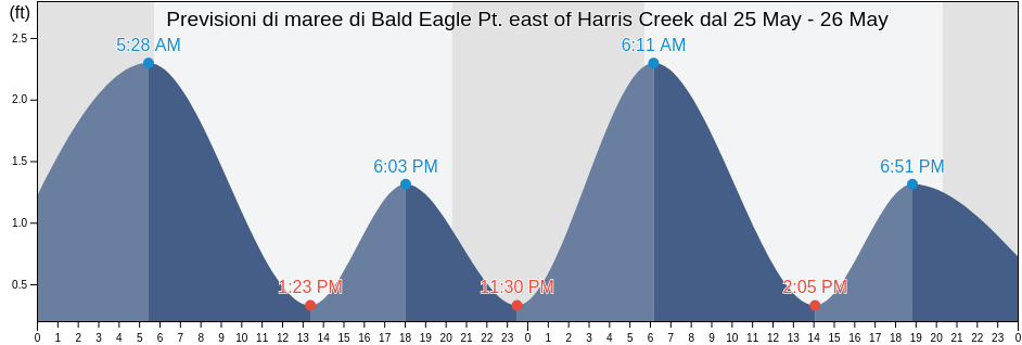 Maree di Bald Eagle Pt. east of Harris Creek, Talbot County, Maryland, United States