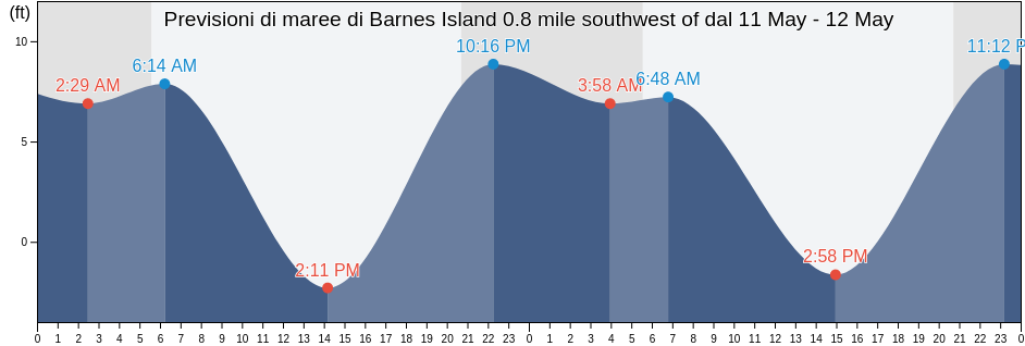 Maree di Barnes Island 0.8 mile southwest of, San Juan County, Washington, United States