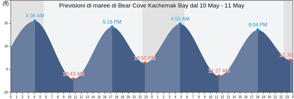 Maree di Bear Cove Kachemak Bay, Kenai Peninsula Borough, Alaska, United States