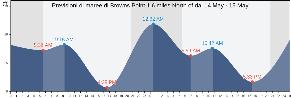 Maree di Browns Point 1.6 miles North of, Pierce County, Washington, United States