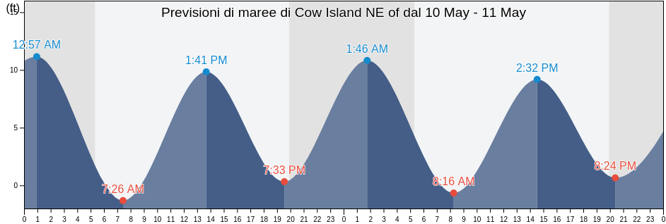Maree di Cow Island NE of, Cumberland County, Maine, United States