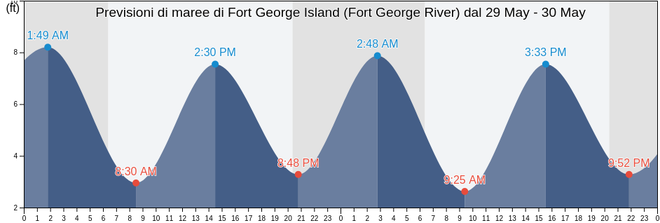 Maree di Fort George Island (Fort George River), Duval County, Florida, United States