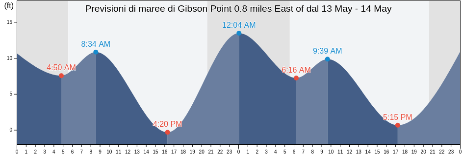 Maree di Gibson Point 0.8 miles East of, Pierce County, Washington, United States