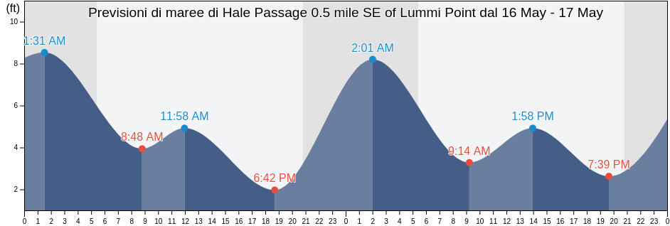 Maree di Hale Passage 0.5 mile SE of Lummi Point, San Juan County, Washington, United States
