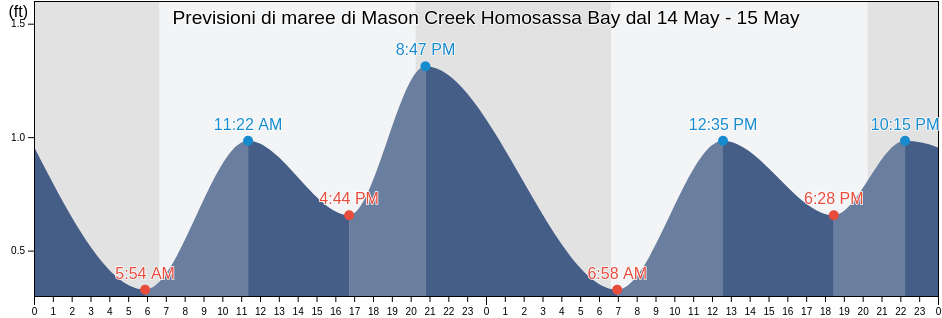 Maree di Mason Creek Homosassa Bay, Citrus County, Florida, United States