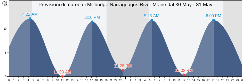 Maree di Millbridge Narraguagus River Maine, Hancock County, Maine, United States