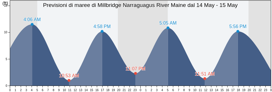 Maree di Millbridge Narraguagus River Maine, Hancock County, Maine, United States