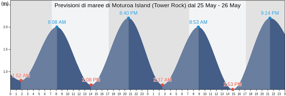 Maree di Moturoa Island (Tower Rock), Auckland, New Zealand