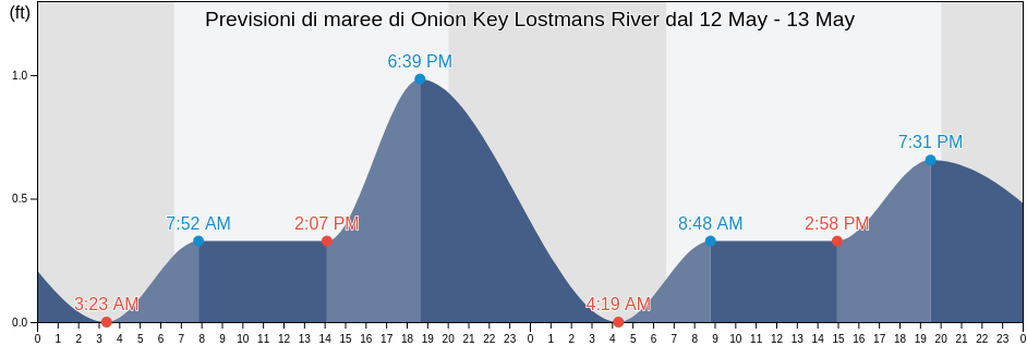 Maree di Onion Key Lostmans River, Miami-Dade County, Florida, United States