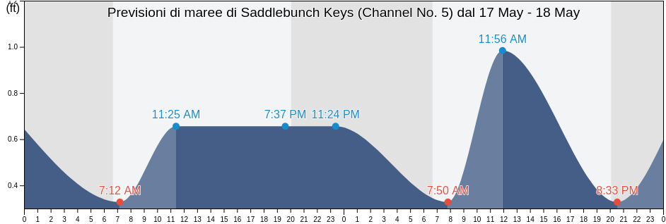 Maree di Saddlebunch Keys (Channel No. 5), Monroe County, Florida, United States