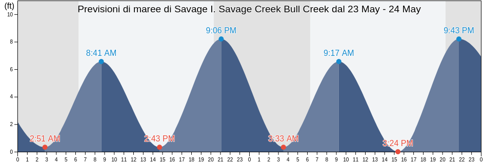 Maree di Savage I. Savage Creek Bull Creek, Beaufort County, South Carolina, United States