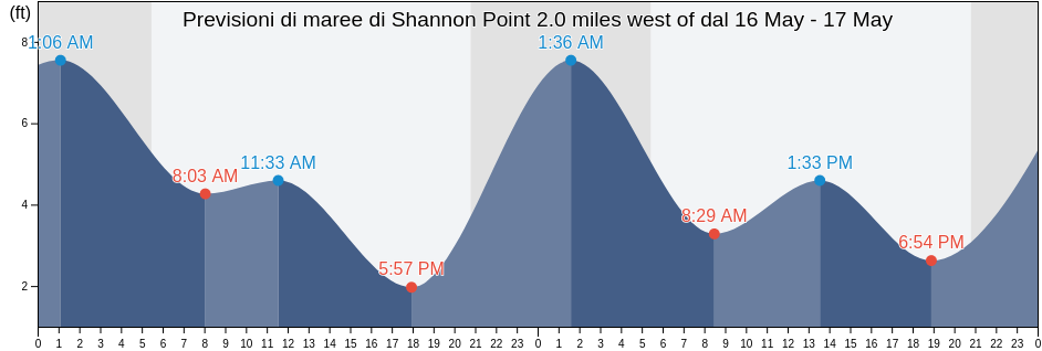 Maree di Shannon Point 2.0 miles west of, San Juan County, Washington, United States