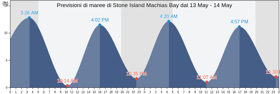 Maree di Stone Island Machias Bay, Washington County, Maine, United States